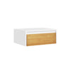 SoBuy FBT167-E-W natbord med 3 skuffer og LED-lys, 3 justerbare lysefarver, moderne sengebord til soveværelser og stuer, B 41 × D 40 × H 52 cm, hvid