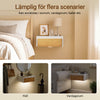 SoBuy FBT167-E-W natbord med 3 skuffer og LED-lys, 3 justerbare lysefarver, moderne sengebord til soveværelser og stuer, B 41 × D 40 × H 52 cm, hvid
