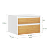 SoBuy FBT167-E-W natbord med 3 skuffer og LED-lys, 3 justerbare lysefarver, moderne sengebord til soveværelser og stuer, B 41 × D 40 × H 52 cm, hvid