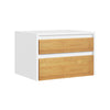 SoBuy FBT167-E-W natbord med 3 skuffer og LED-lys, 3 justerbare lysefarver, moderne sengebord til soveværelser og stuer, B 41 × D 40 × H 52 cm, hvid