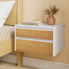 SoBuy FBT167-E-W natbord med 3 skuffer og LED-lys, 3 justerbare lysefarver, moderne sengebord til soveværelser og stuer, B 41 × D 40 × H 52 cm, hvid
