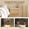 SoBuy FBT167-E-W natbord med 3 skuffer og LED-lys, 3 justerbare lysefarver, moderne sengebord til soveværelser og stuer, B 41 × D 40 × H 52 cm, hvid