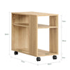 SoBuy Lave opholdsborde med hylder Sofabord Inkl. hjul Rullebord Længde 70 cm Bredde 35 cm Højde 60 cm FBT34-N