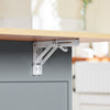 SoBuy FKW129-WN Kitchen Wagon on Wheels-Kitchen Island med foldet arbejdsoverflade, 2 skuffer og justerbare hylder, mobil serveringsvogn til køkken eller spisestue, hvid 113x91x (44–69) cm