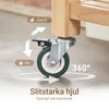 SoBuy KonsolbordSlagterbænk med hjul Køkkenøer med 2 skuffer Længde 80 cm Bredde 40 cm Højde 90 cm FKW24-N