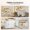 SoBuy,Køkkenø - Køkkenbord i træ - Hvid, FKW41-WN