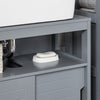 SoBuy Badeværelsesskab med plads til håndvask, grå, FRG128-SG