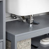 SoBuy Badeværelsesskab med plads til håndvask, grå, FRG128-SG