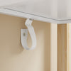 SoBuy FRG226-H-WN Badeværelsesmøbel med 4 hylder - Pladsbesparende toiletskab, smal 20 cm bred toilethylde i træ (hvid/naturlig farve)