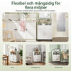 SoBuy Køkkenvogn med skuffe, bakke og 2 låger, Køkkenskab med hjul til mikrobølgeovn Længde 59 cm Bredde 40 cm Højde 92 cm , Hvid, FSB09-W