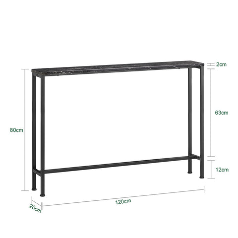 SoBuy Sidebord Smal aflastningsbord Sofaborde FSB19-XL-SCH