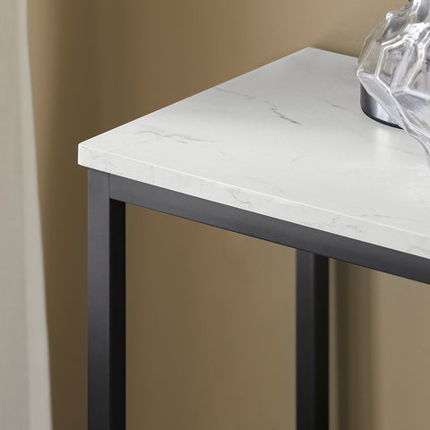 SoBuy Pladsbesparende Sidebord Konsolbord marmormønstret Længde 80 cm  Bredde 30 cm Højde 75 cm FSB29-SCH