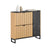 SoBuy Skoskabe, smalle 2 klapper, skoopbevaring, pladsbesparelse til hall, skoskab, sort med marmor og træ, bryst af sko, skabe med opbevaringsplads, 60 kg belastning, 90 x 88 x 24 cm, FSR203-N