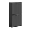 SoBuy FSR204-W sko skab indgangsskab til sko-extra smal 19 cm dyb, lodret/vandret montering, opbevaring af sko og små genstande-MDF E1, hvid, 35 kg, 50x19x100 cm