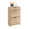 SoBuy FSR212-N smalt skoskab - træskoskab 24 cm bredt, stor kapacitet til sko op til str. 47, nordisk design, ideel til hall, entré, familie, farve træ, mål 60x24x95 cm
