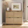 SoBuy FSR214-N smalt skoskab - træskoskab 24 cm bredt, stor kapacitet til sko op til str. 47, nordisk design, ideel til hall, entré, familie, farve træ, mål 100x24x83 cm