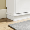 SoBuy FSR215-W Skoskab smalt - ekstremt smalt 18 cm, passer til store sko op til EU 47, smalt skoskab til entre, haller, små lejligheder, pladsbesparende - 76 x 18 x 113 cm