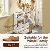 SoBuy FSR215-W Skoskab smalt - ekstremt smalt 18 cm, passer til store sko op til EU 47, smalt skoskab til entre, haller, små lejligheder, pladsbesparende - 76 x 18 x 113 cm