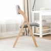 SoBuy FST92-Nx2 sammenklappelige spisestuestole i træ - Sæt med 2 ergonomiske polstrede køkkenstole, pladsbesparende design til små rum, lysegrå