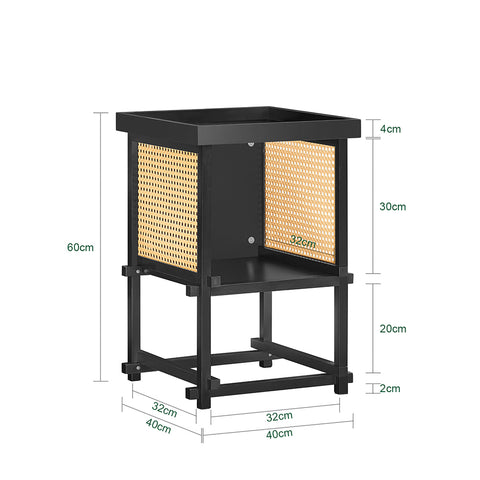 SoBuy Cafébord Sengebord Sidebord Sofabord HFBT03-SCH