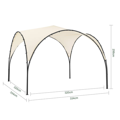 SoBuy Havepavillon Pavillon Haveskyggefest dekoreret KLS16-MI