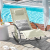 SoBuy, 2 x Gungstol, Loungestol, Utemöbler, 2-sits, Beige, OGS28-MIx2