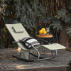 SoBuy, 2 x Gungstol, Loungestol, Utemöbler, 2-sits, Beige, OGS28-MIx2