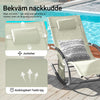 SoBuy, 2 x Gungstol, Loungestol, Utemöbler, 2-sits, Beige, OGS28-MIx2
