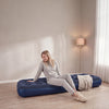 Sobuy OGS32-II-GR-P01 Luftmadras med pumpe enkeltseng liggeunderlag campingmadras rejsemadras luftmadras camping til private campingmadras grøn 191 x 22 x 76 cm