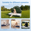 Sobuy OGS32-II-GR-P01 Luftmadras med pumpe enkeltseng liggeunderlag campingmadras rejsemadras luftmadras camping til private campingmadras grøn 191 x 22 x 76 cm