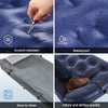 Sobuy OGS32-II-HG-P01 Luftmadras med pumpe enkeltseng liggeunderlag campingmadras rejsemadras luftmadras camping til private campingmadras grå 191 x 22 x 76 cm