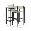 SoBuy Højt barbord med 2 barstole betonmønstret, Køkkenbord med 2 skamler, Længde 89 cm Bredde 45 cm Højde 87 cm, Belastning: 150 kg, OGT03-HG