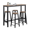 SoBuy Køkkenbord med 4 skamler Barbord Altanbord Loungebord Højt bord Spisebord med stole OGT22-SCH