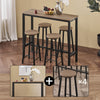 SoBuy Køkkenbord med 4 skamler Barbord Altanbord Loungebord Højt bord Spisebord med stole OGT22-SCH