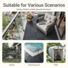 Sobuy SDA14-HG altan gulvbelægning 15 stk terrasse fliser klik system altan fliser vejrbestandige klik fliser altan terrasse fliser udendørs grå 30,5 x 2 x 30,5 cm