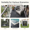 Sobuy SDA15-HG altan gulvbelægning 35 stk terrasse fliser klik system altan fliser vejrbestandige klik fliser altan terrasse fliser udendørs grå 30,5 x 2 x 30,5 cm