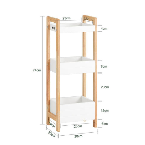 SoBuy Badeværelsesreol, hvid FRG226-WN