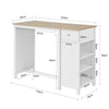 SoBuy skrivebord med skuffe computerbord Skriveb Spisebord med 3 hylder FWT64-WN