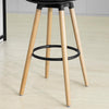 SoBuy, Høj køkkenstol / barstol: 70 cm, ben i massivt bøgetræ, FST70-SCH