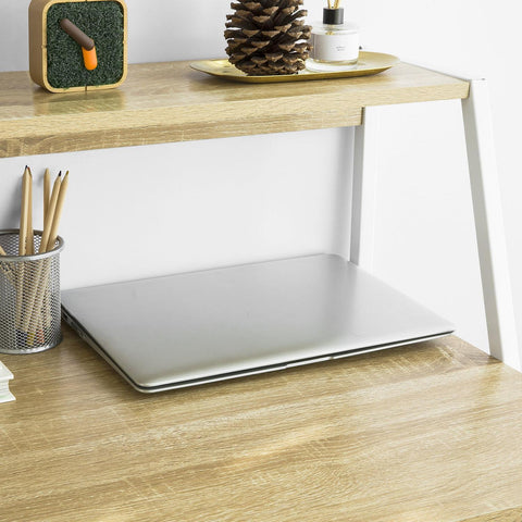 SoBuy Lille skrivebord med reol, skuffe og terning Måling af bordpladen L76 * D50 * H75 cm FWT63-N