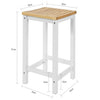 SoBuy barstol Spisebordsstole Høje barstole med fodstøtte Køkkenstole, skammel FST29-WNx2