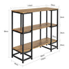 SoBuy Sidebord i industriel stil Køkkenø Slagterbænk Skænk Konsolbord med 3 hylder kommode Vitrine Vitrineskab FSB33-F