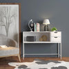 SoBuy Konsolbord / kommode med pladsbesparende skuffer, B110 * D30 * H80 cm, hvid, FSB20-W