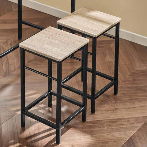 SoBuy Barbord Køkkenbord med 4 stole Spisebord Køkkenø L100cm B60cm H87cm brun OGT11-N
