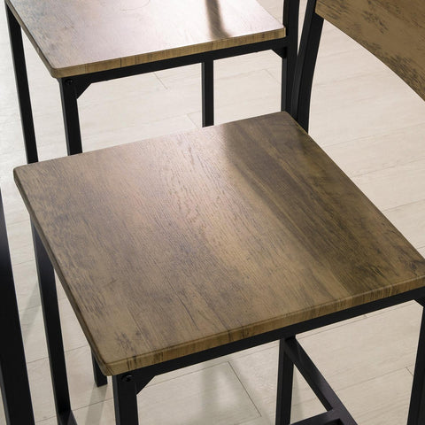SoBuy Køkkenbord med 2 skamler Barbord højt bord Altanbord Loungebord Spisebord med stole OGT42-F
