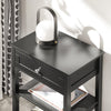 SoBuy, Lille sengebord med skuffe, sort, FBT46-SCH