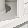 SoBuy Underskab til vask Skab til badeværelse Badeværelseshylde toiletskab med låge FRG237-II-W